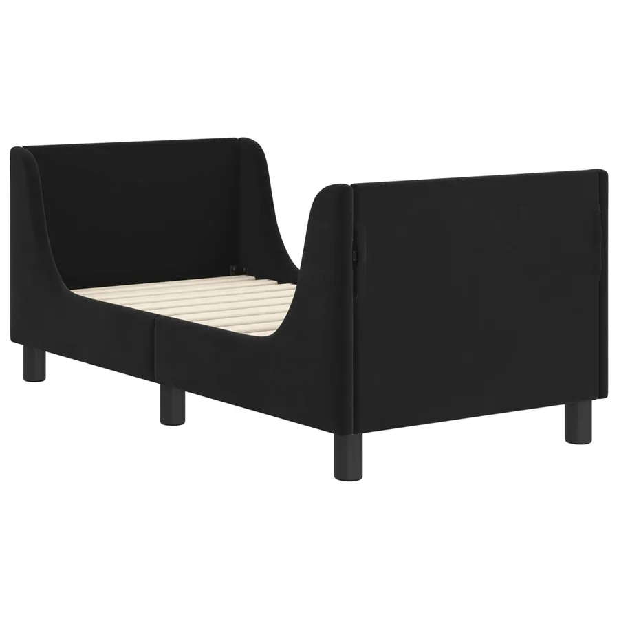 Cadre de lit pour tout-petit avec tête de lit Noir 70 x 140 cm - 4