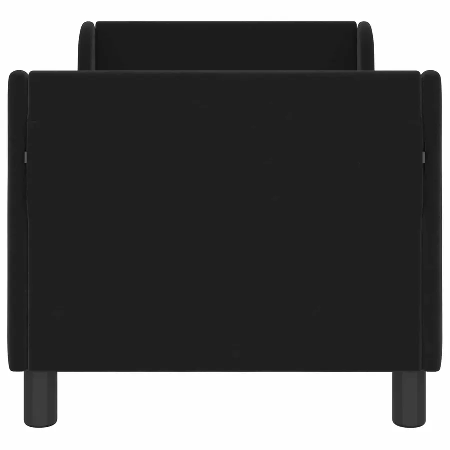 Cadre de lit pour tout-petit avec tête de lit Noir 70 x 140 cm - 5