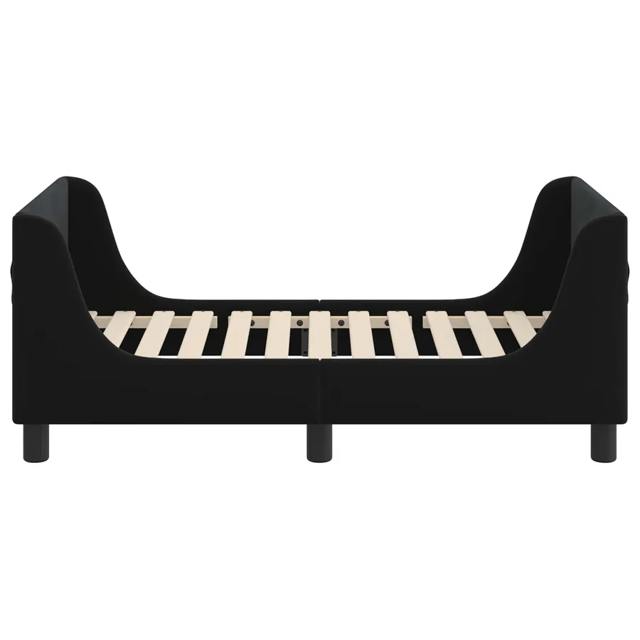 Cadre de lit pour tout-petit avec tête de lit Noir 70 x 140 cm - 6