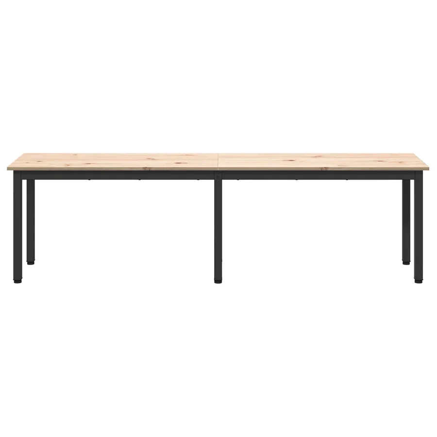 banc Naturel 160 x 35 x 45 cm Bois de pin massif - 5