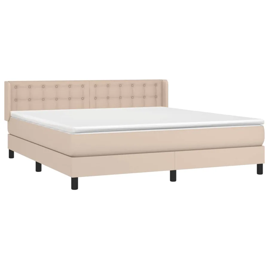 Sommier à lattes de lit avec matelas Cappuccino 160x200 cm - 3