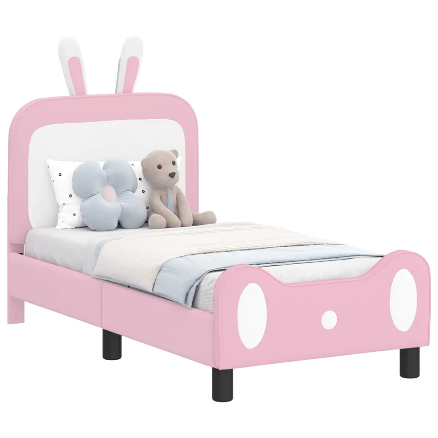 Cadre de lit pour tout-petit avec tête de lit Rose 70 x 140 cm - 2