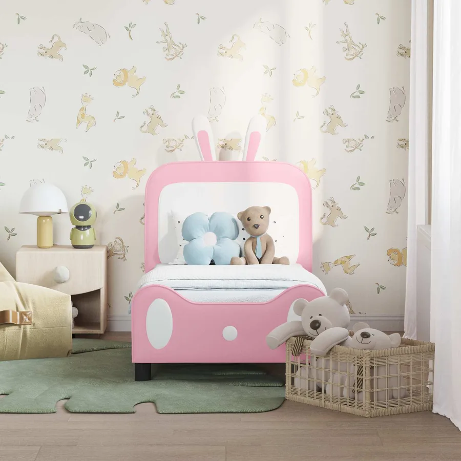 Cadre de lit pour tout-petit avec tête de lit Rose 70 x 140 cm - 3