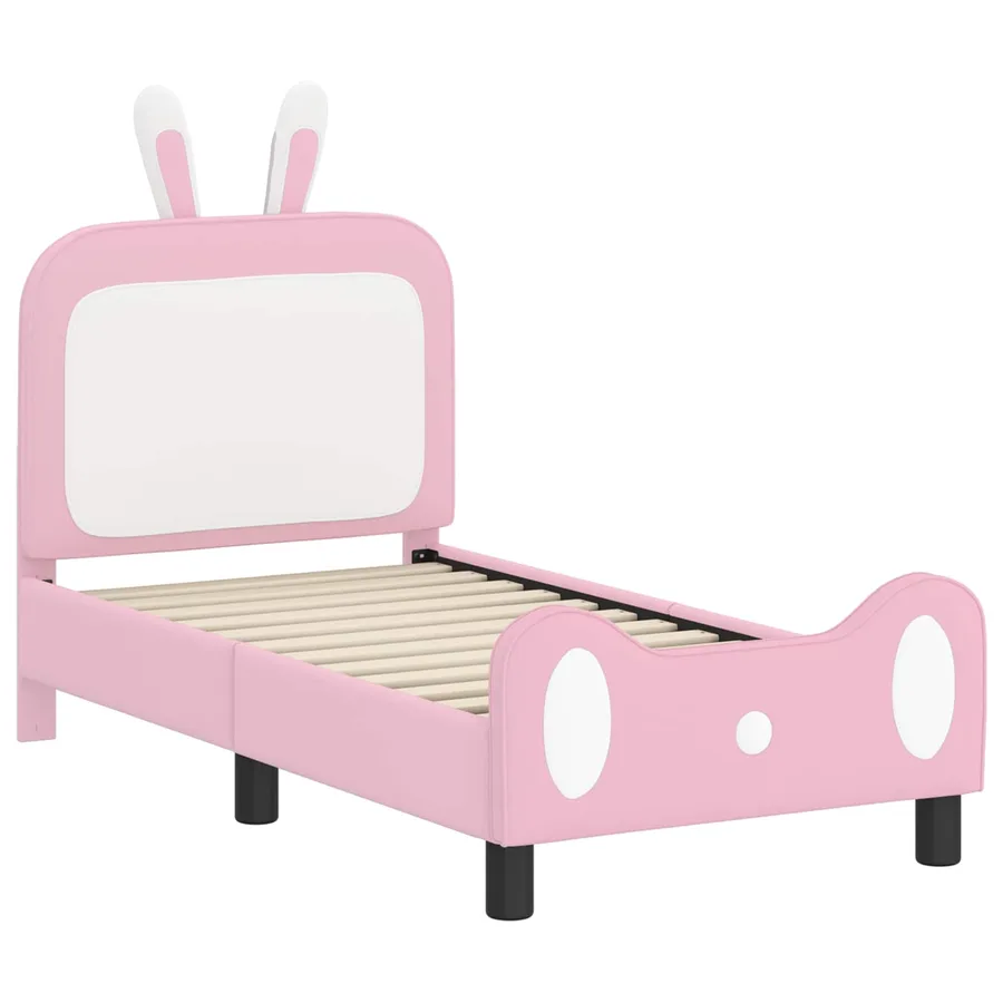Cadre de lit pour tout-petit avec tête de lit Rose 70 x 140 cm - 4