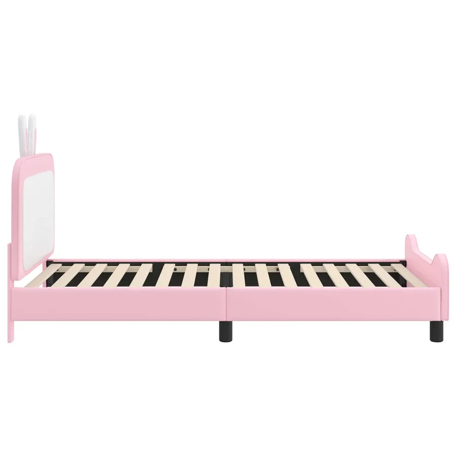 Cadre de lit pour enfants avec tête de lit Rose 80 x 200 cm PU - 6