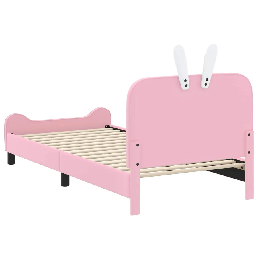 Cadre de lit pour enfants avec tête de lit Rose 80 x 200 cm PU - 7
