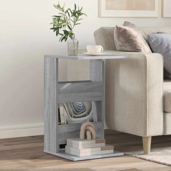 Table d'appoint Gris Sonoma 40 x 35 x 60,5 cm Bois d'ingénierie