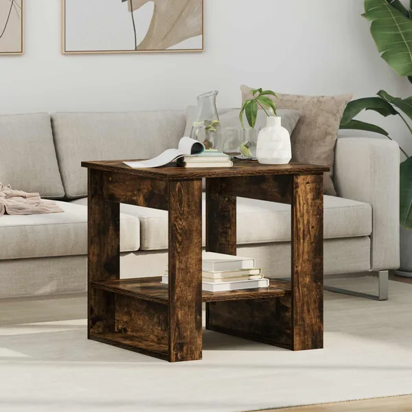 Table basse Chêne fumé 51 x 50 x 50 cm Bois d'ingénierie