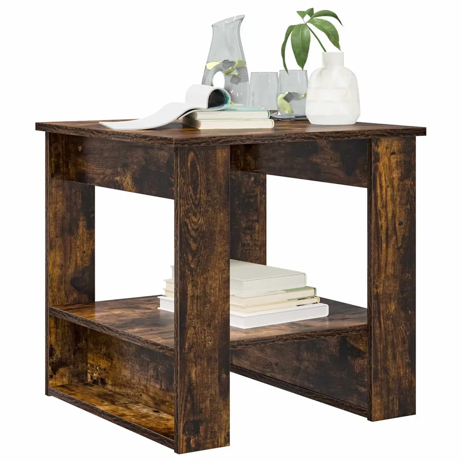 Table basse Chêne fumé 51 x 50 x 50 cm Bois d'ingénierie - 3