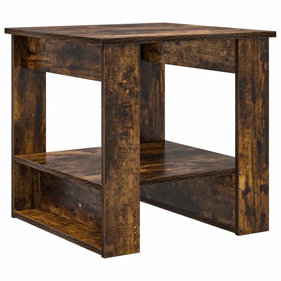 Table basse Chêne fumé 51 x 50 x 50 cm Bois d'ingénierie - 7