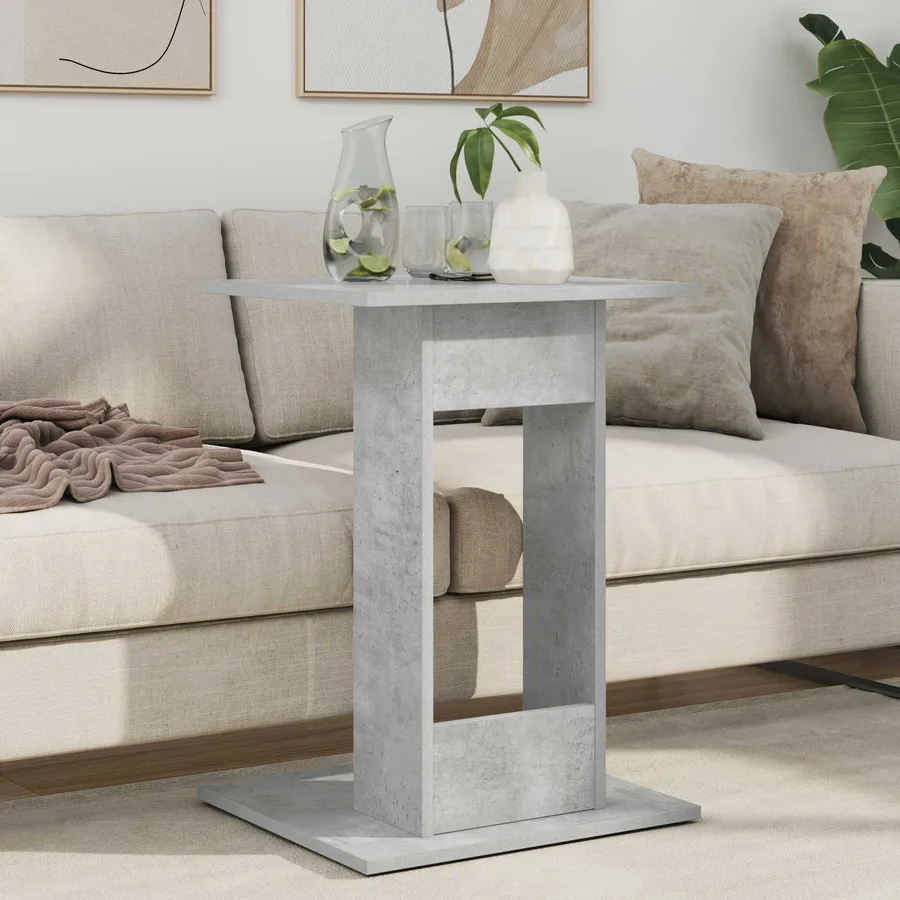 Table d'appoint Gris béton 45 x 40 x 62,5 cm Bois d'ingénierie - 4