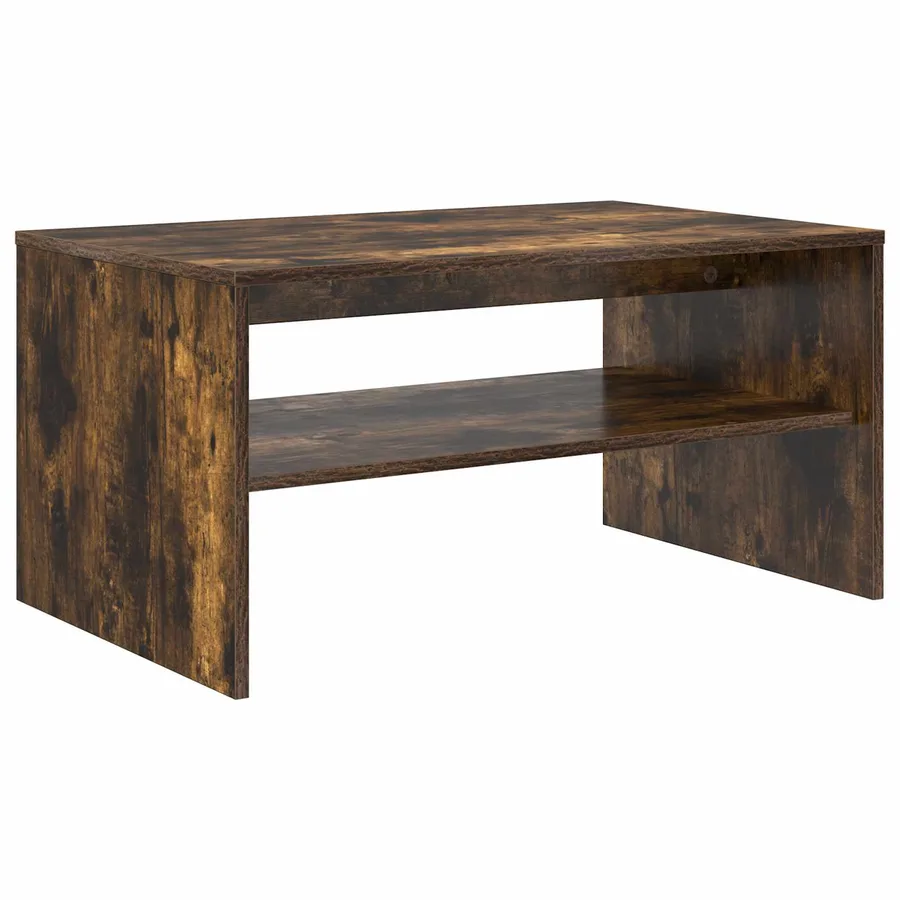 Table basse Chêne fumé 80 x 50 x 40 cm Bois d'ingénierie - 2