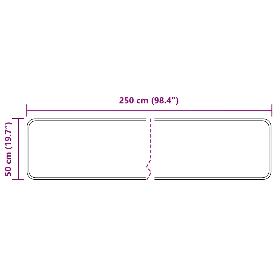Coureur de Tapis MARSA Gris 50 x 250 cm Polyester et PVC - 7