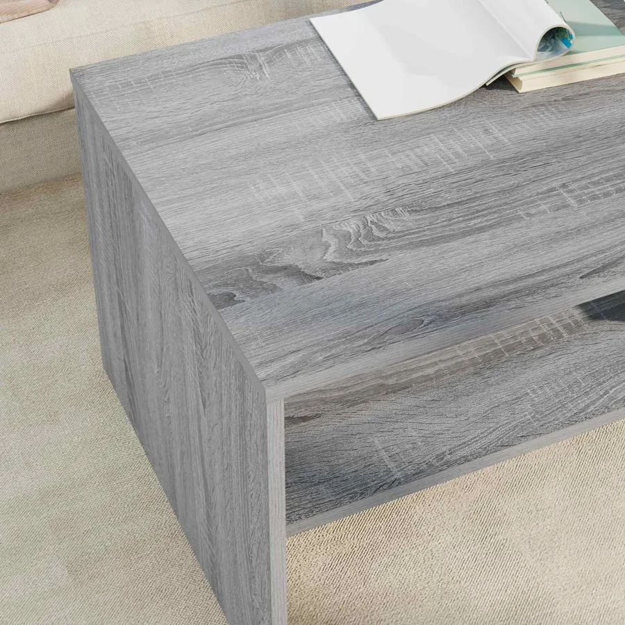 Table basse Gris Sonoma 100 x 50 x 40 cm Bois d'ingénierie - 4