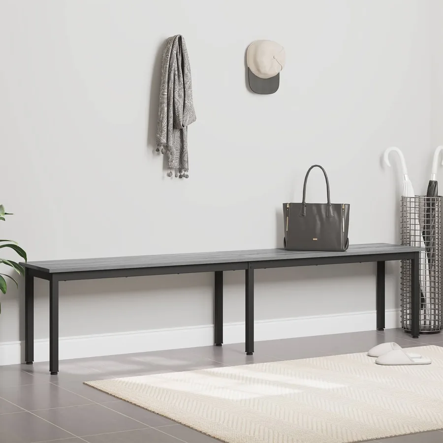 banc Gris Sonoma 200 x 35 x 45 cm Bois d'ingénierie - 4
