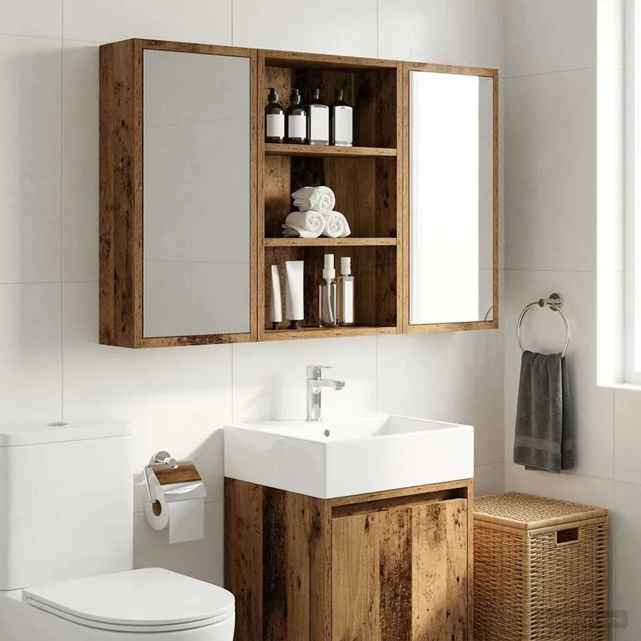 Armoire murale de salle de bain Bois ancien 40 x 16 x 62,5 cm - 4