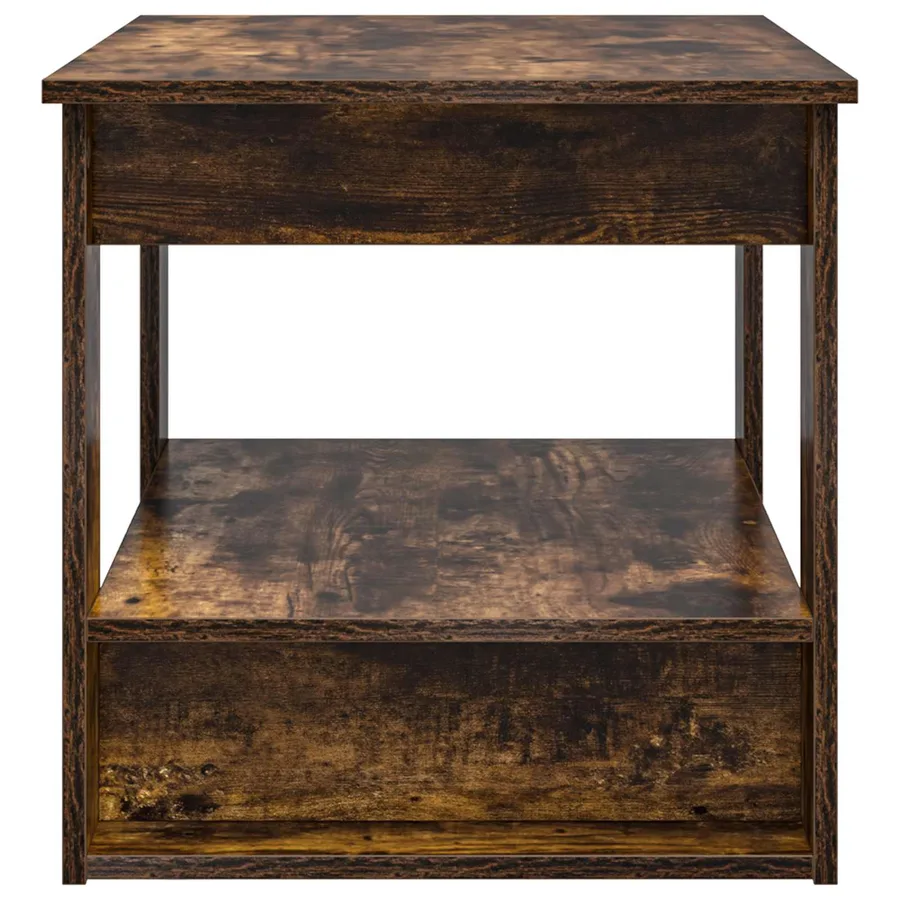 Table basse Chêne fumé 72 x 50 x 50 cm Bois d'ingénierie - 6