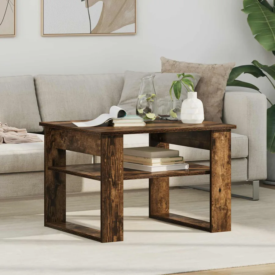 Table basse Chêne fumé 64 x 54 x 44 cm Bois d'ingénierie
