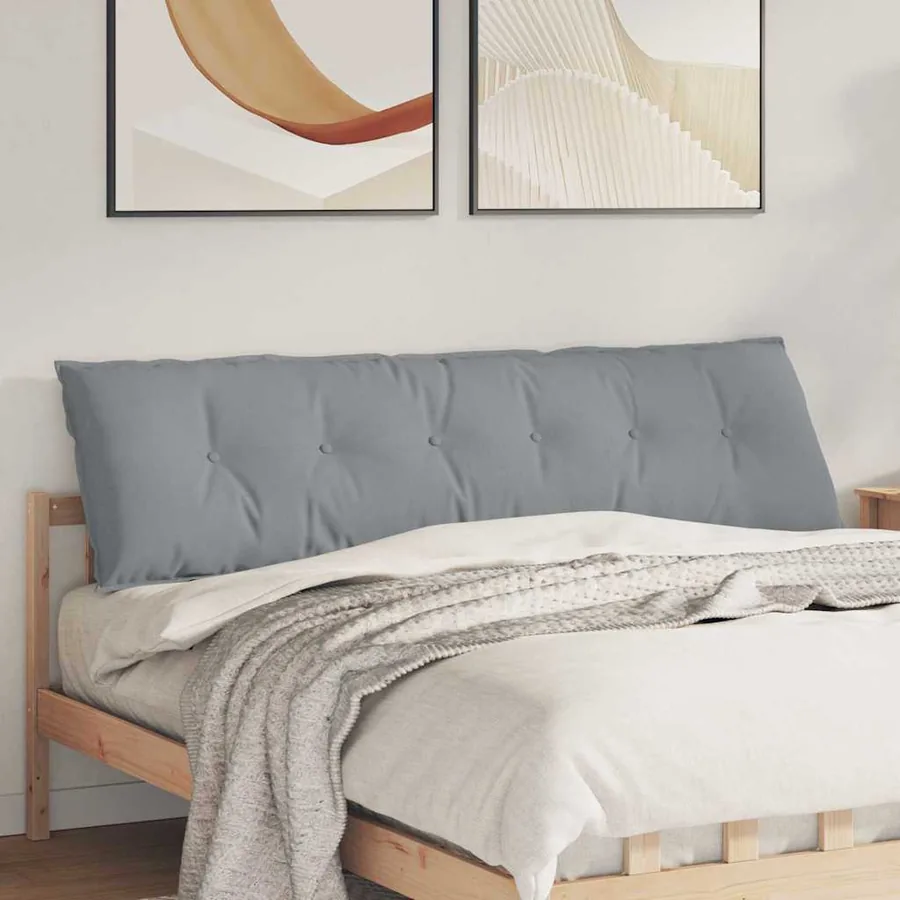 Coussin de Dos Gris clair 180 x 19 x 50 cm tissu
