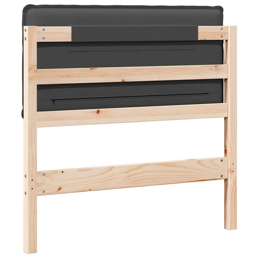 Tête de lit capitonnée Gris Naturel et Foncé 100 cm Pin massif - 6