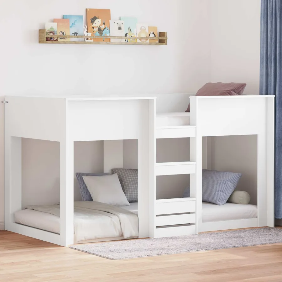 Lit Superposé pour Enfants Blanc 80 x 200 cm Bois d'ingénierie