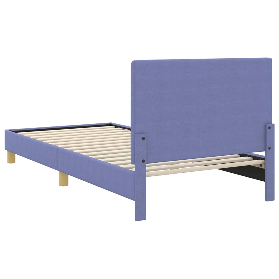 Cadre de lit pour enfants avec tête de lit Bleu denim tissu - 7