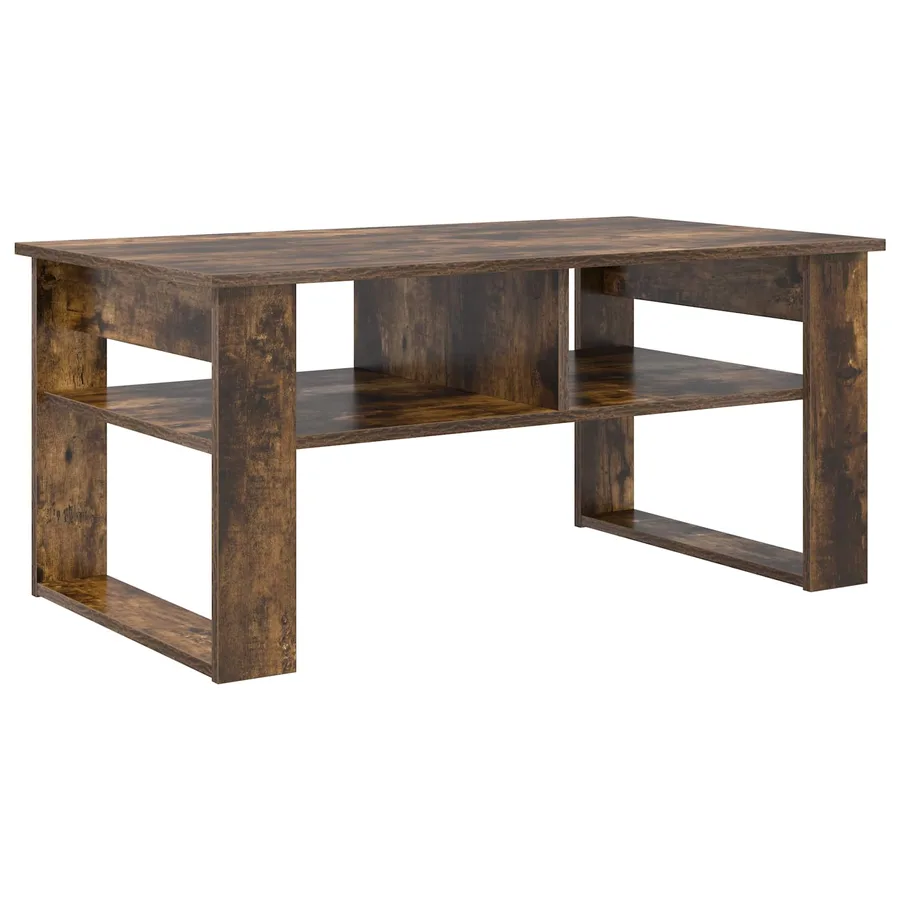 Table basse Chêne fumé 96 x 54 x 44 cm Bois d'ingénierie - 2