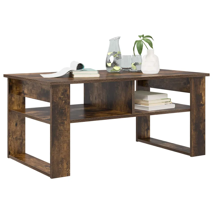 Table basse Chêne fumé 96 x 54 x 44 cm Bois d'ingénierie - 3