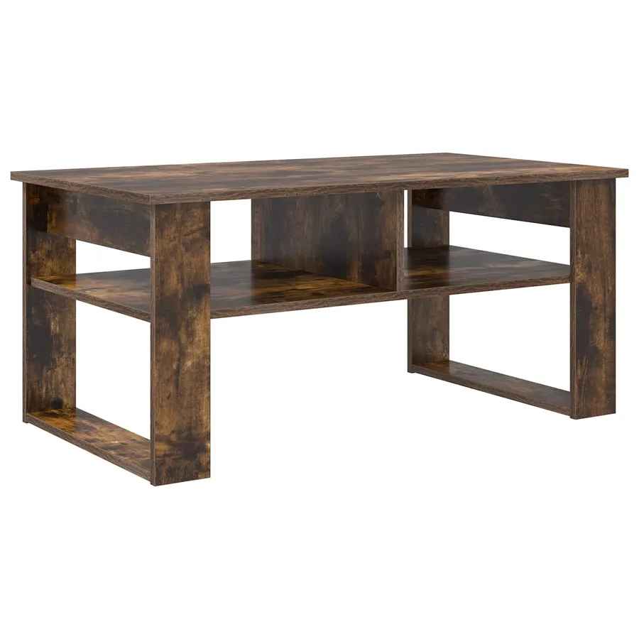 Table basse Chêne fumé 96 x 54 x 44 cm Bois d'ingénierie - 7