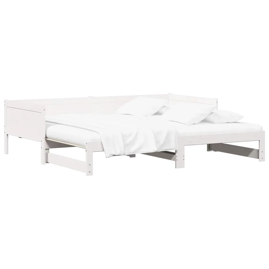 Lit Pull-out de Jour Blanc 180 x 200 cm Pin massif - 4