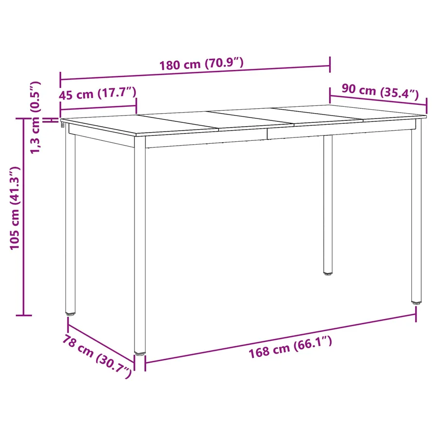 Table de bar debout Bois d'ingénierie Rectangulaire - 11