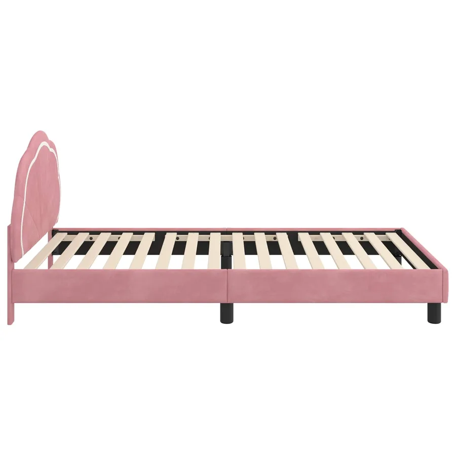 Cadre de lit pour enfants avec tête de lit Rose 90 x 190 cm - 6
