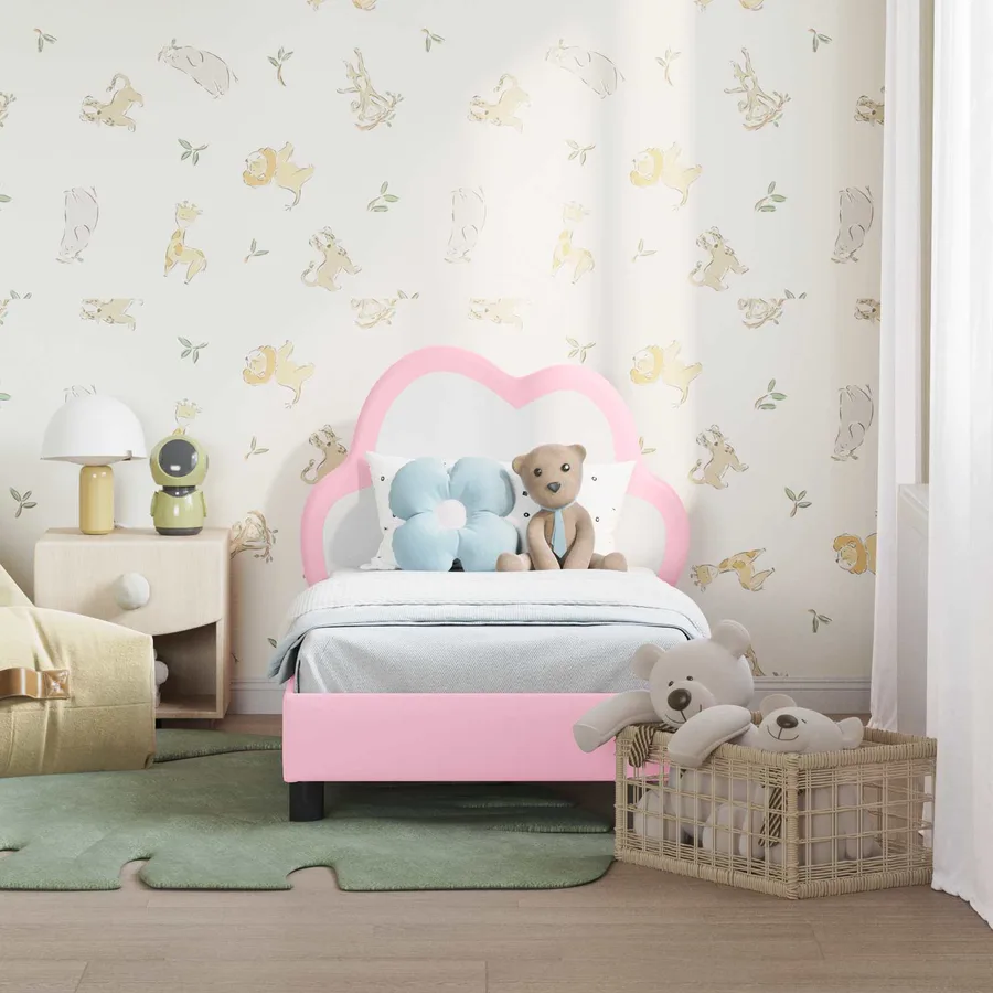 Cadre de lit pour tout-petit avec tête de lit Rose 70 x 140 cm - 3