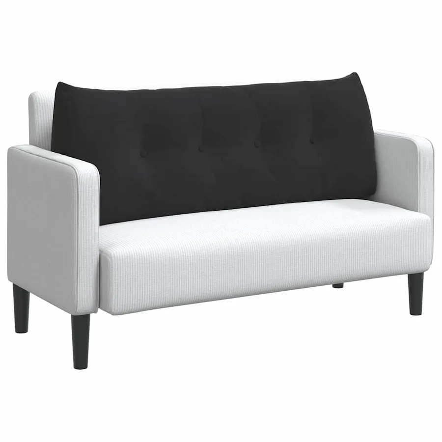 Coussin de Dos Noir 120 x 24 x 50 cm Velours - 3