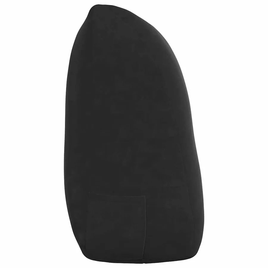 Coussin de Dos Noir 120 x 24 x 50 cm Velours - 7