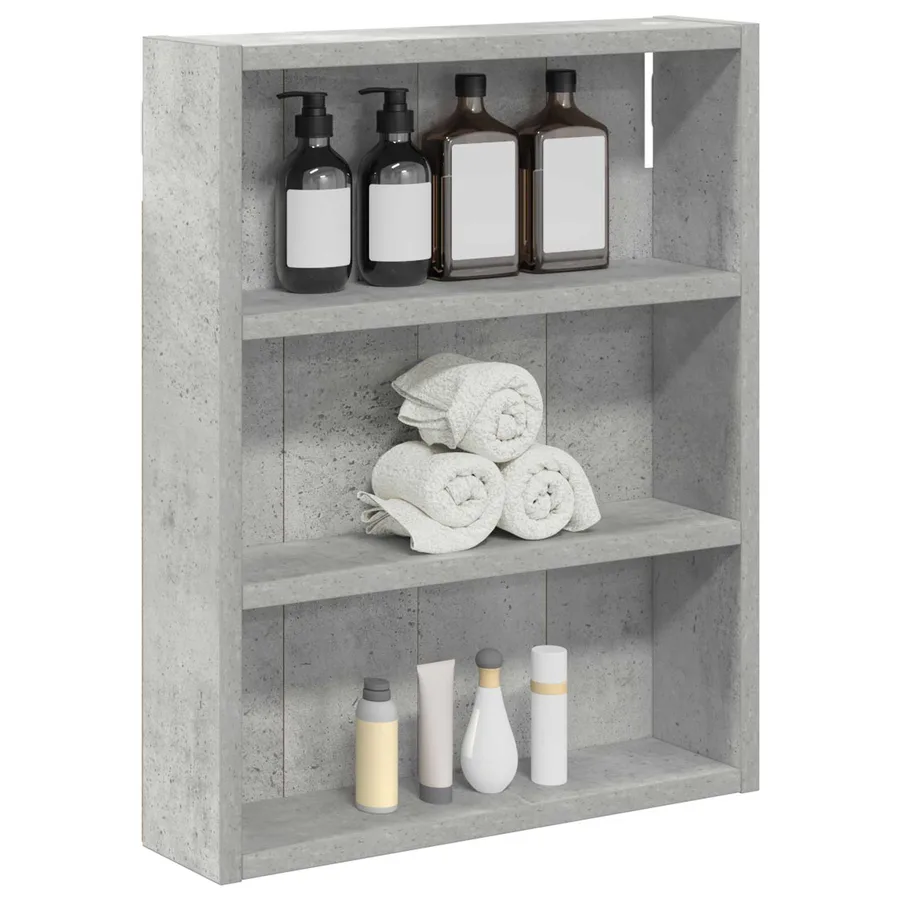 Armoire murale de salle de bain Gris Béton 40 x 10 x 50 cm - 3