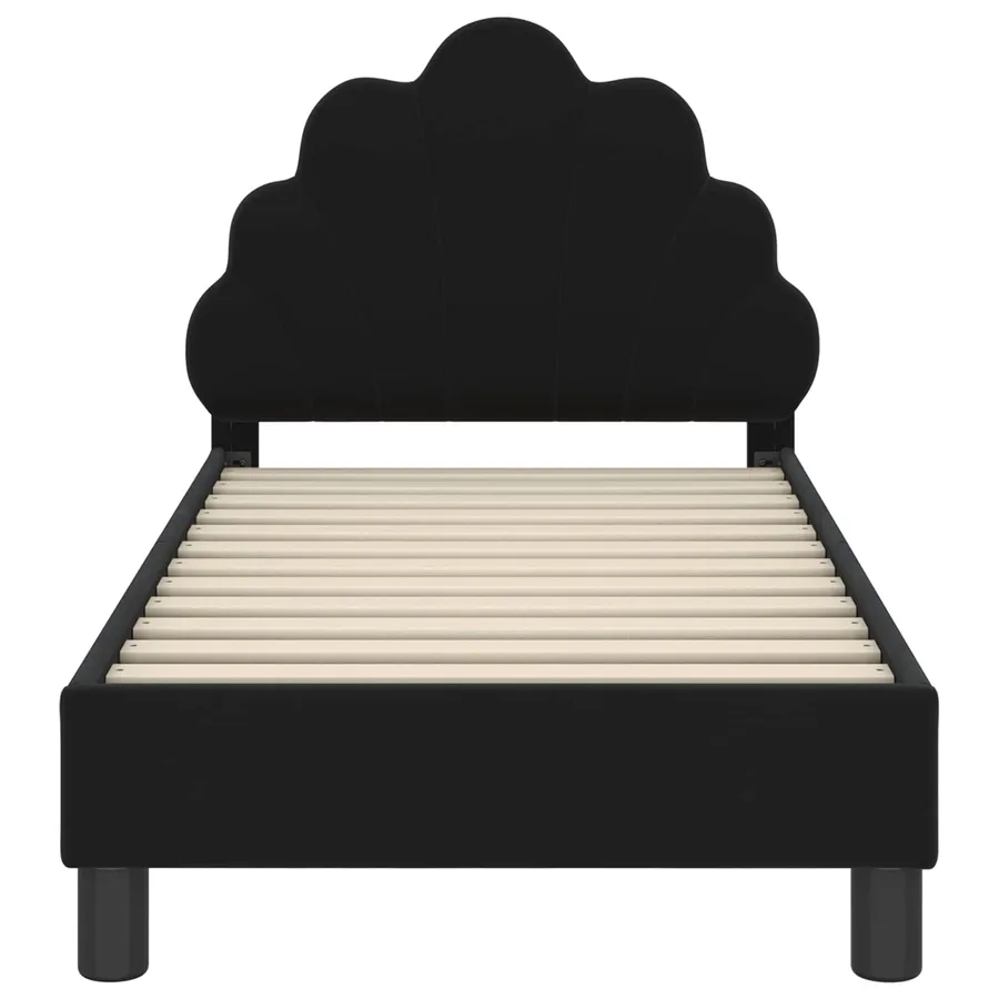 Cadre de lit pour tout-petit avec tête de lit Noir 70 x 140 cm - 5