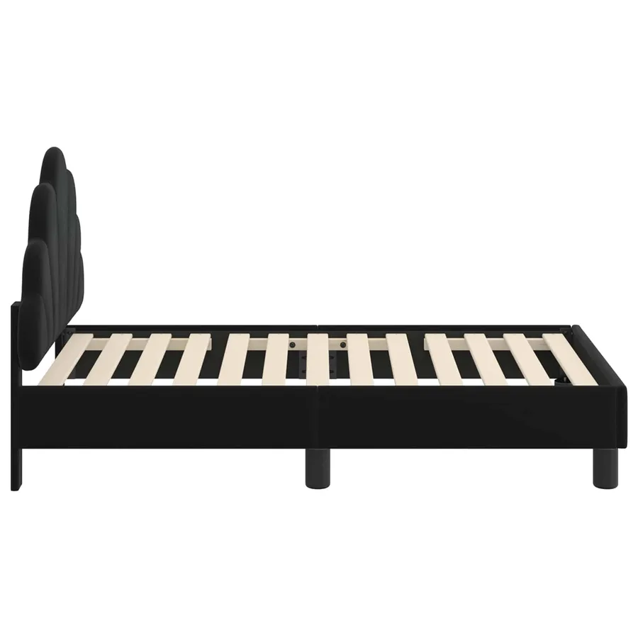 Cadre de lit pour tout-petit avec tête de lit Noir 70 x 140 cm - 6