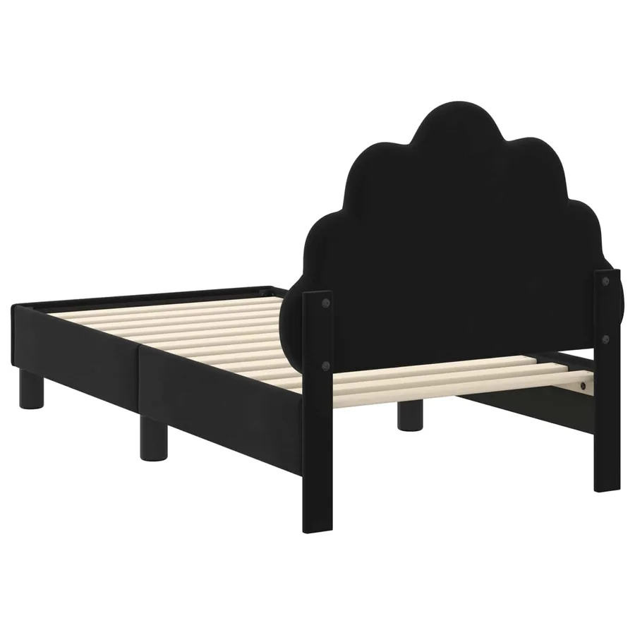 Cadre de lit pour tout-petit avec tête de lit Noir 70 x 140 cm - 7