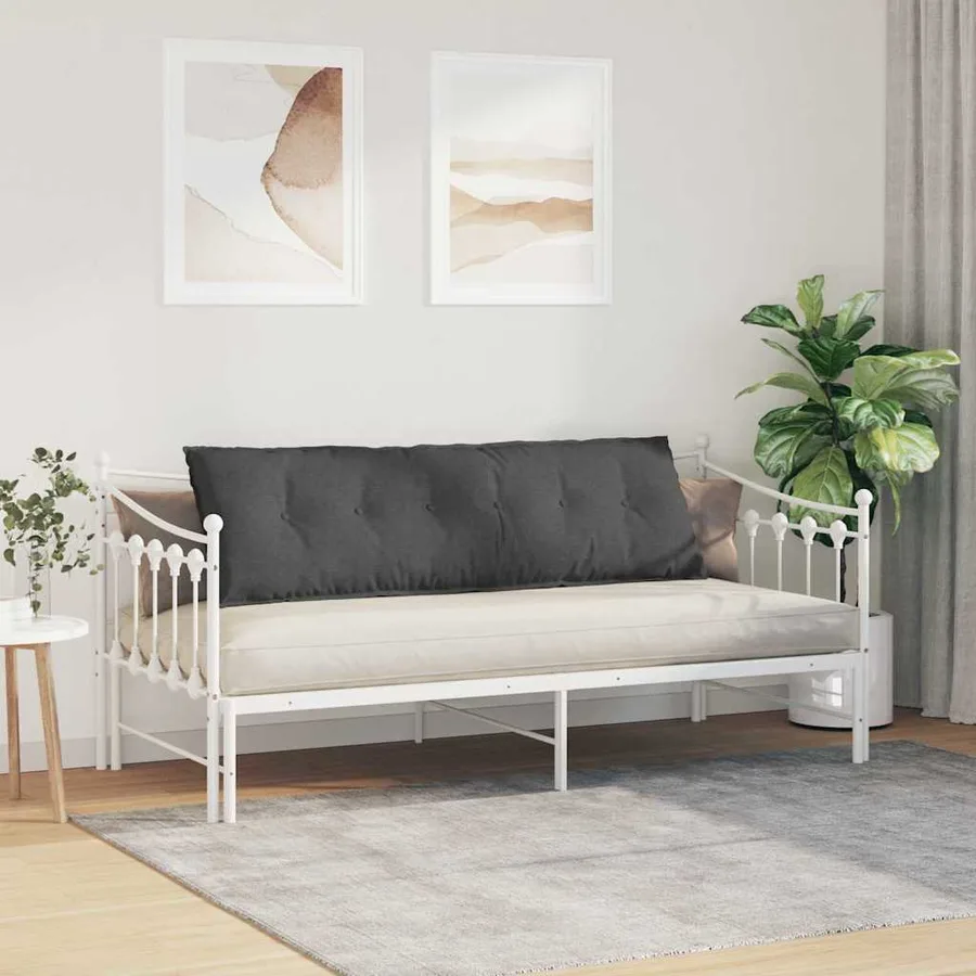 Coussin de Dos Gris foncé 160 x 50 cm Tissu en velours côtelé - 4
