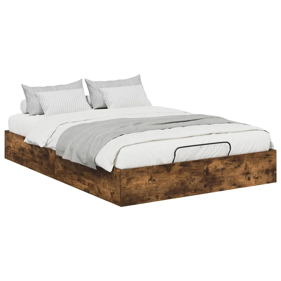 Cadre de lit ottoman avec stockage Chêne Fumé 203 x 120 x 25 cm - 3