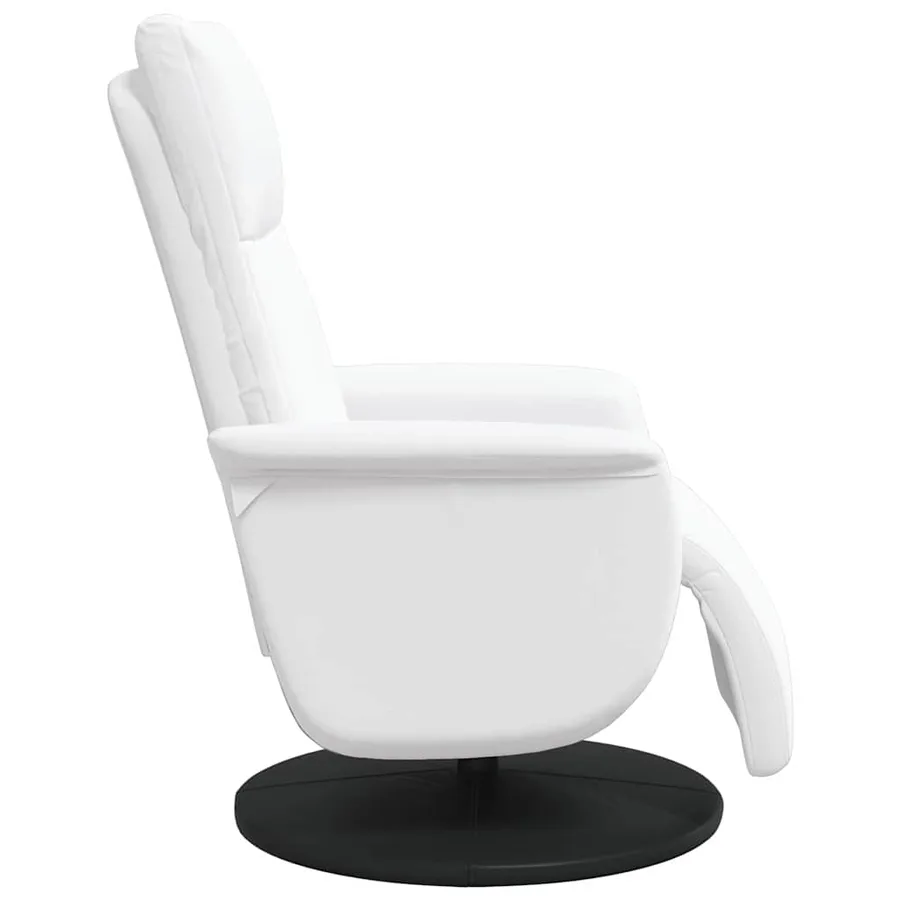 Fauteuil de massage inclinable Blanc Simili cuir - 5