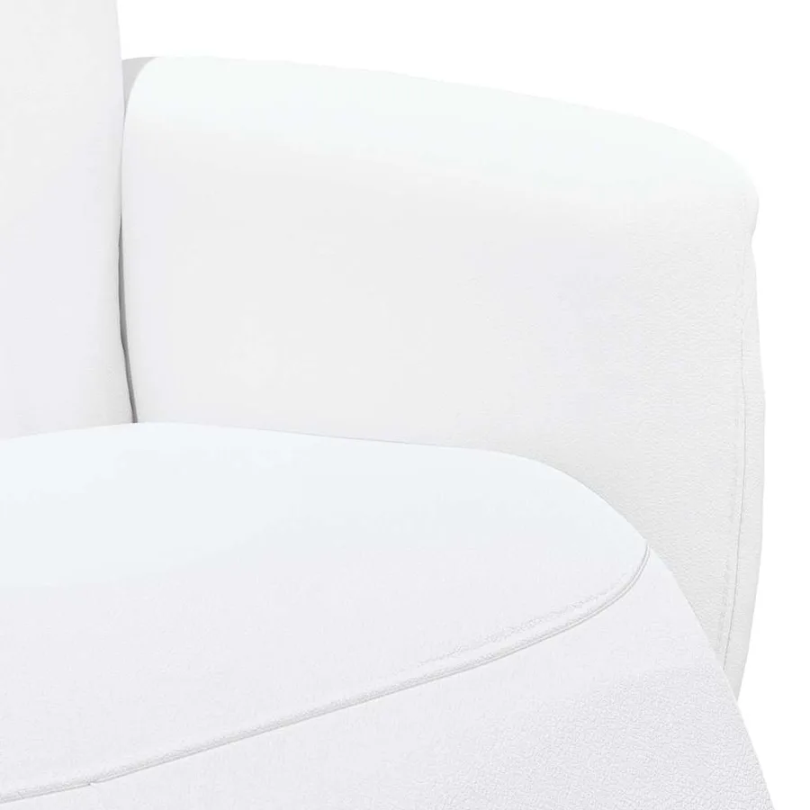 Fauteuil de massage inclinable Blanc Simili cuir - 7