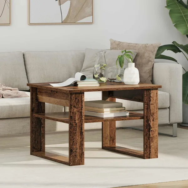Table basse Bois ancien 64 x 54 x 44 cm Bois d'ingénierie