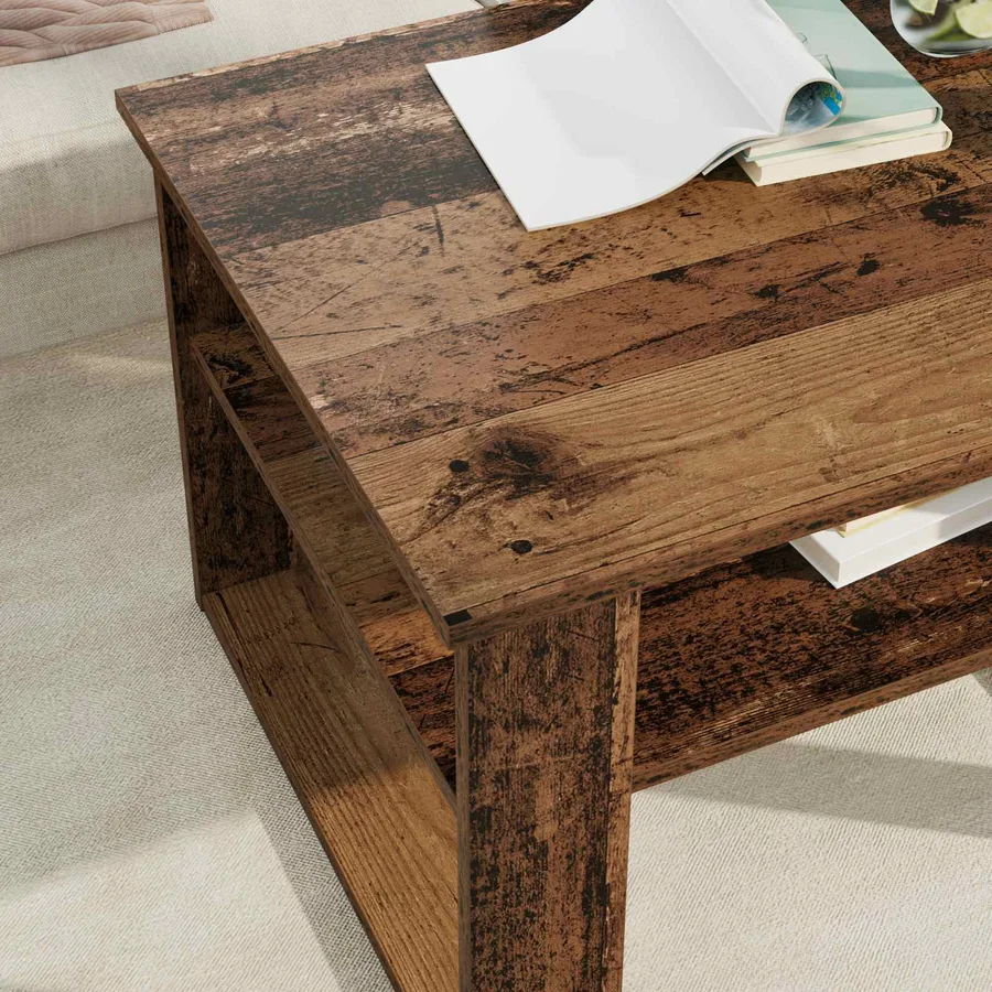 Table basse Bois ancien 64 x 54 x 44 cm Bois d'ingénierie - 4