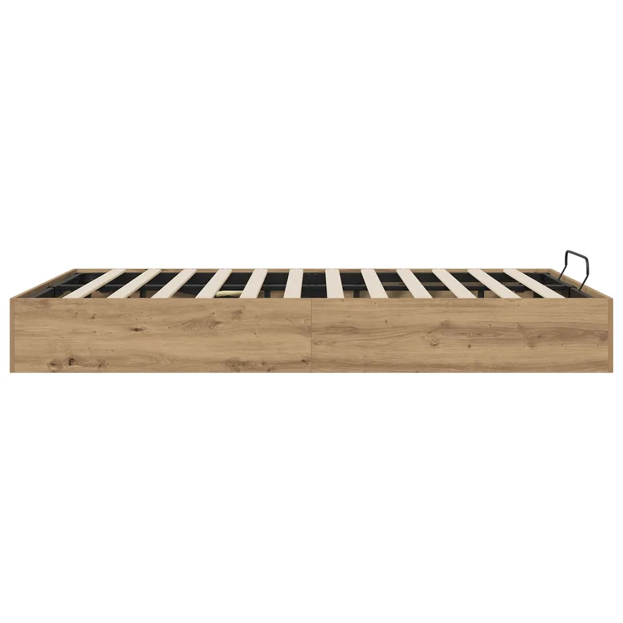 Cadre de lit ottoman avec stockage Chêne Artisanal 140 x 200 cm - 6