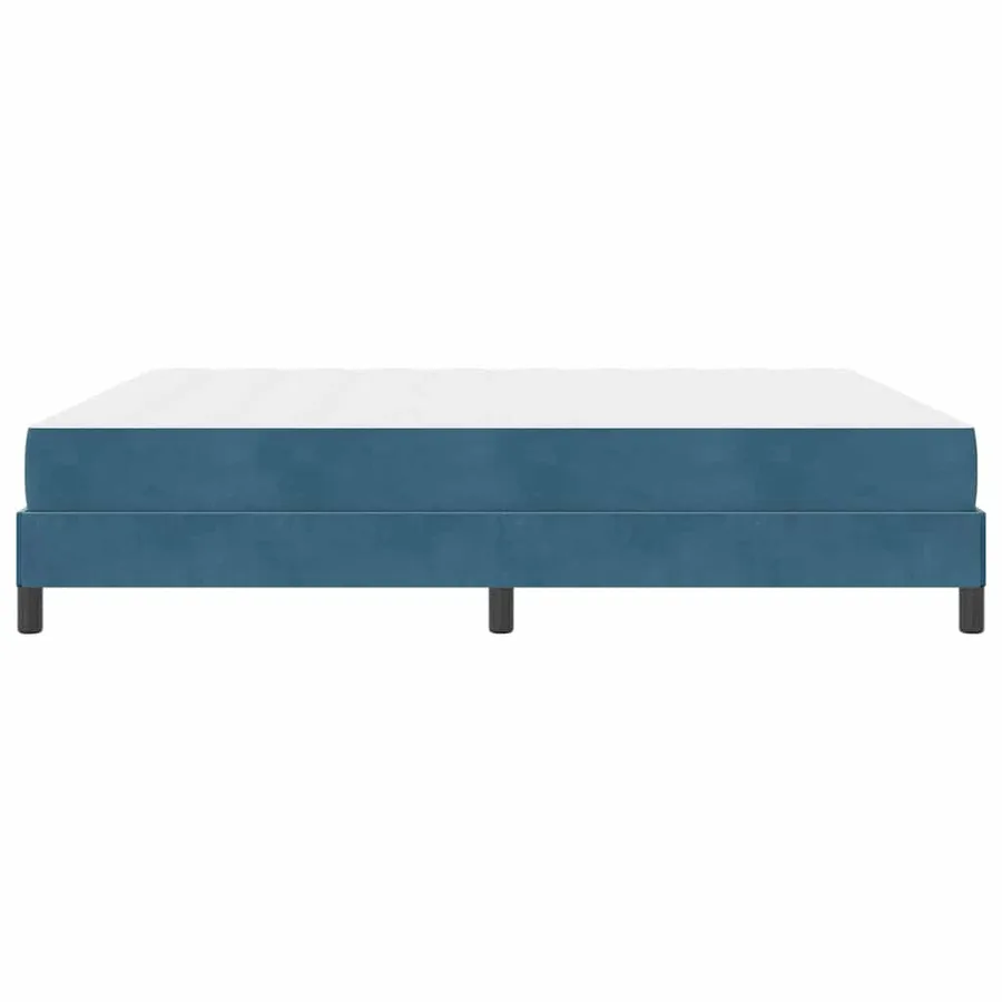 Lit à ressorts avec matelas Bleu foncé 180 x 210 cm tissu - 6