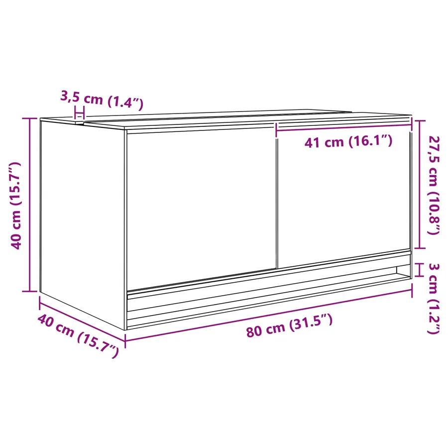 Terrarium avec stockage Transparent 80 x 40 x 40 cm Verre - 12