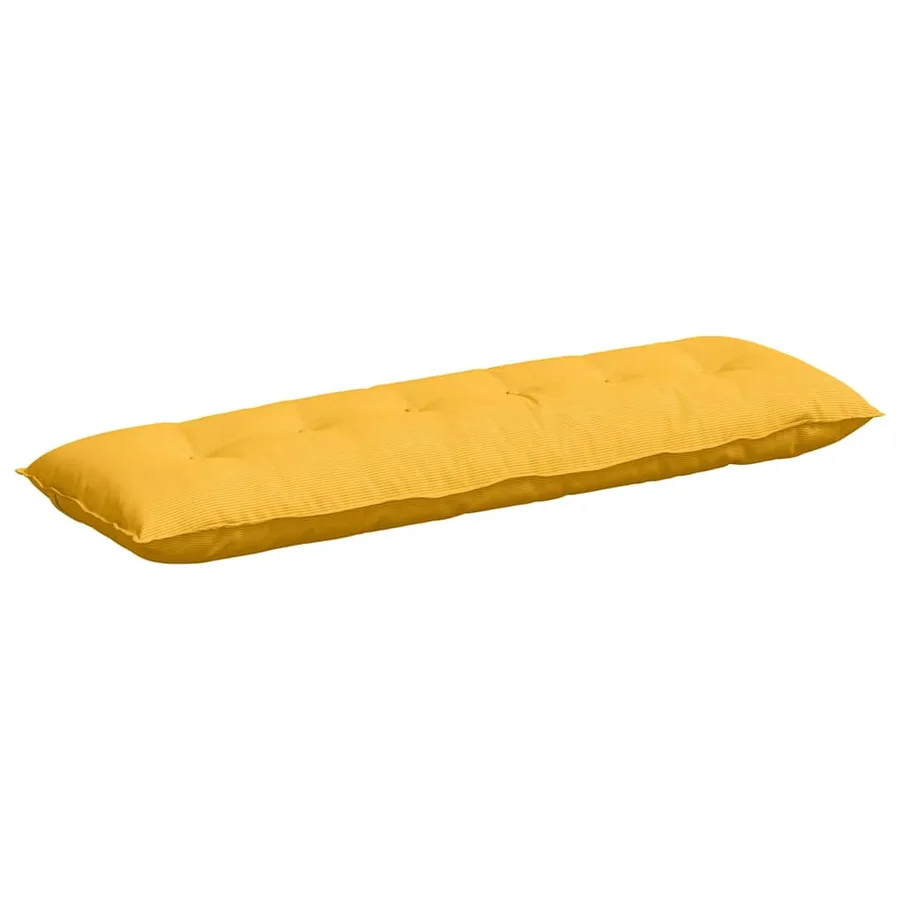 Coussin de Dos Jaune clair 160 x 50 cm Tissu en velours côtelé - 2