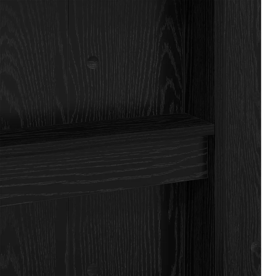 Cadre de lit superposé avec bureau Chêne noir 100 x 200 cm - 9